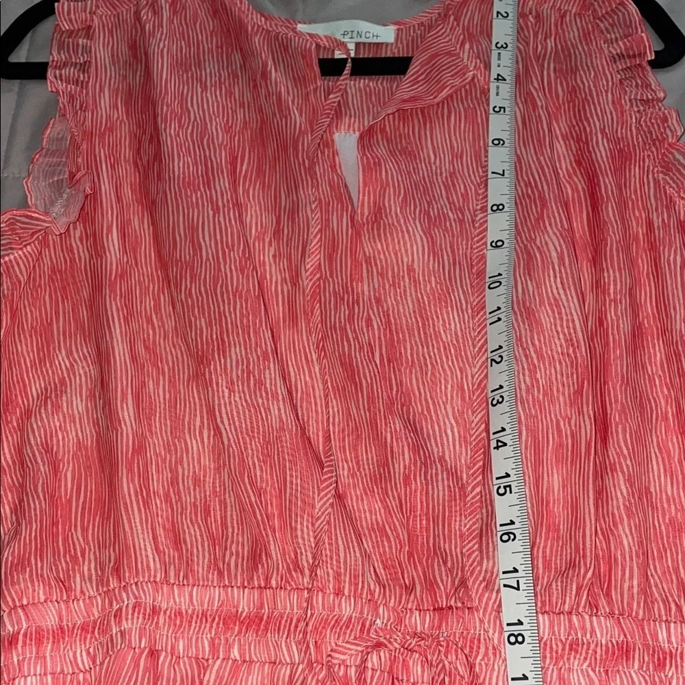 Pinch Red-Coral Ruffle Mini Dress - Picture 11 of 11